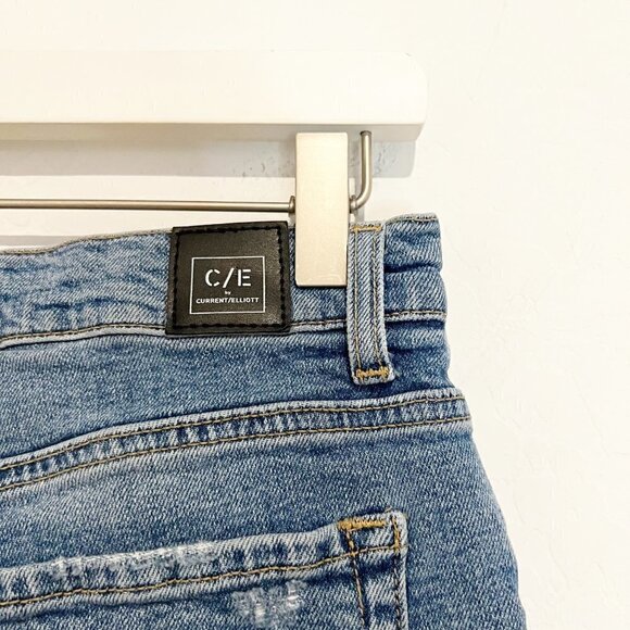 Current/Elliott Denim Sunny Distressed The Original Boyfriend Jeans Blue Size 29 - Picture 8 of 10
